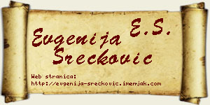 Evgenija Srećković vizit kartica